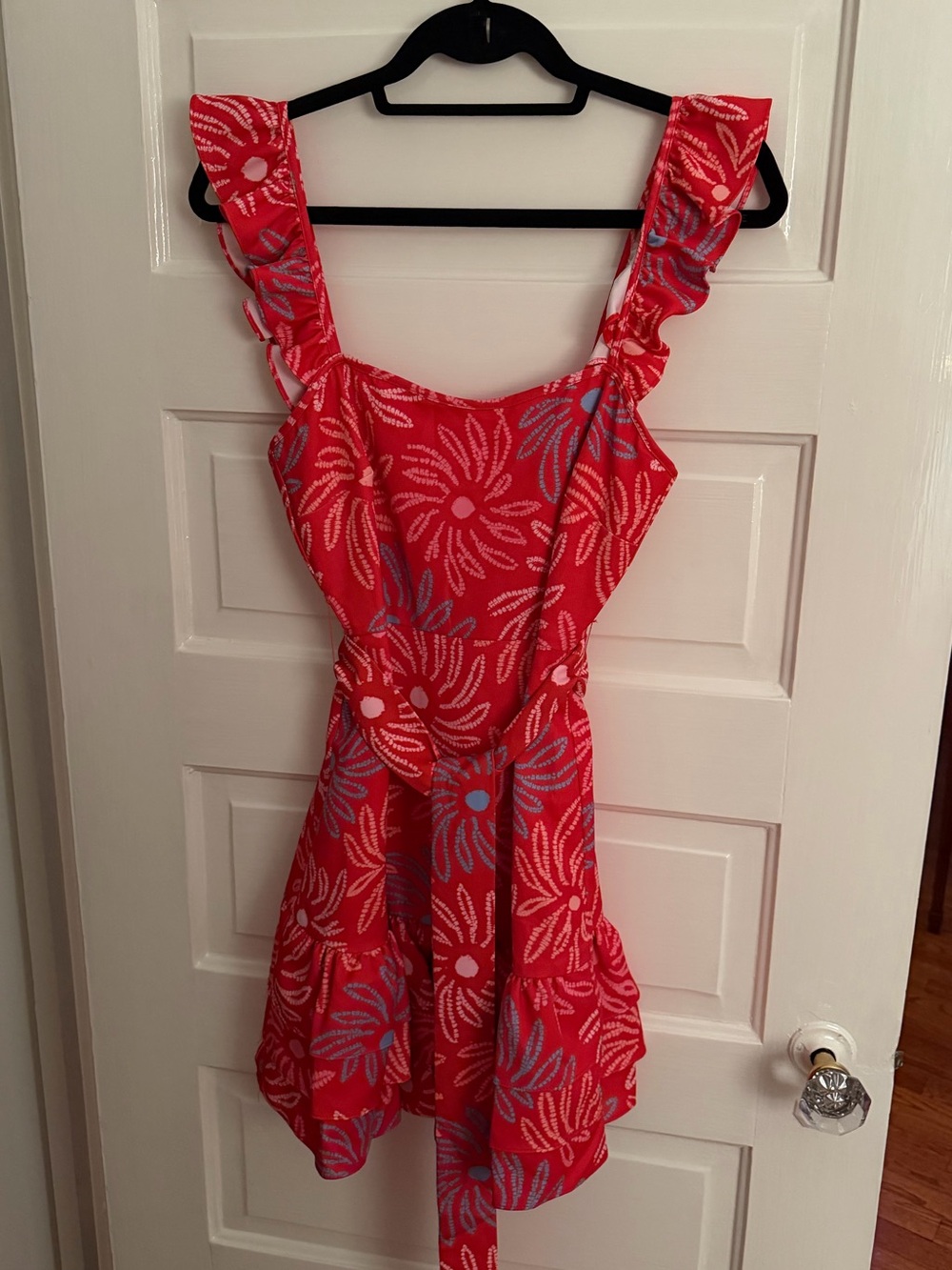 Likely Red Floral Ruffle Mini Dress - Picture 2 of 8